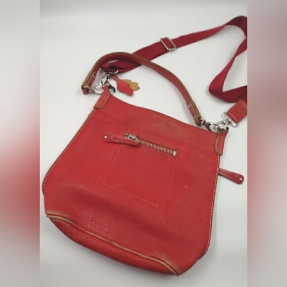 Roots Canada Leather Messenger Bag Crossbody Handbag Purse Vintage - Picture 8 of 16